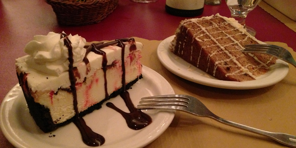 Delicious dessert options arranged on plates